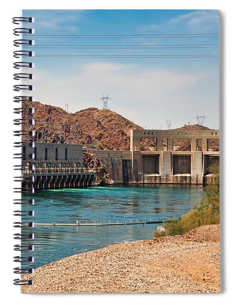 Havasu Spiral Notebook featuring the photograph Parker Dam on Havasu Lake, Arizona by Tatiana Travelways