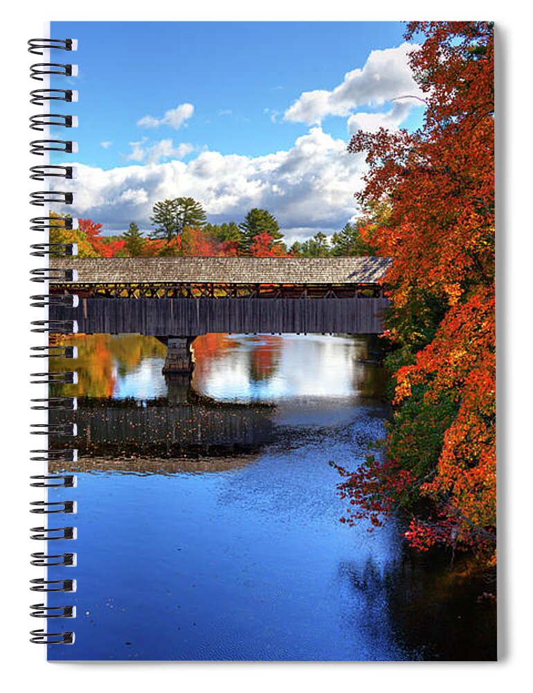 Fine Art Spiral Notebook featuring the photograph Parsonsfield Bridge by Robert Harris