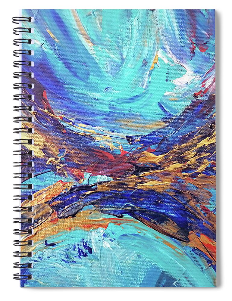 Nature Spiral Notebook featuring the painting Part of Eternity III by Leonida Arte