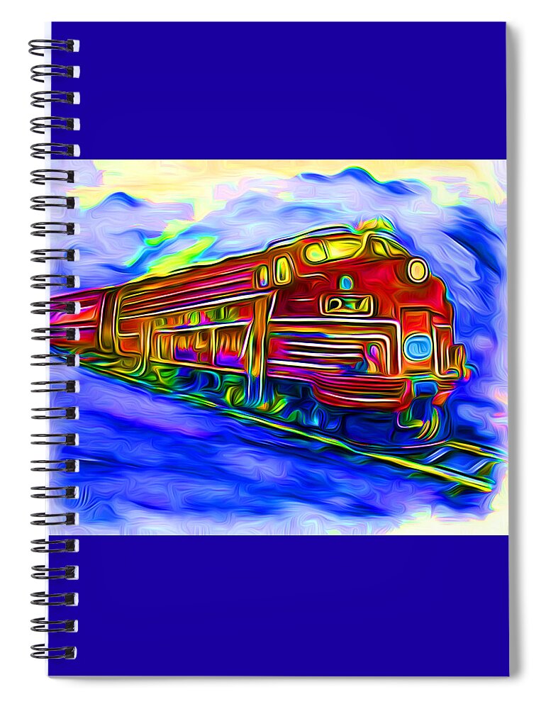 Digital Art Spiral Notebook featuring the digital art Party Train by Ronald Mills