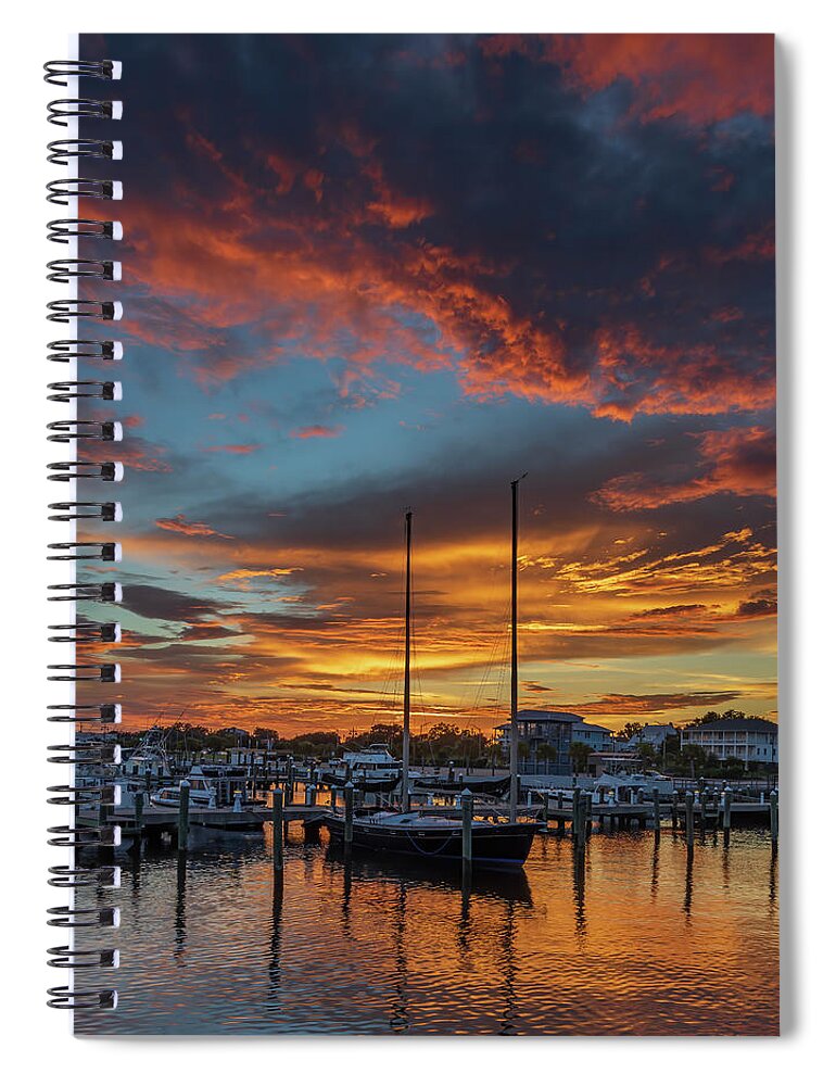 Sunset Spiral Notebook featuring the photograph Pass Christian Sunset by JASawyer Imaging