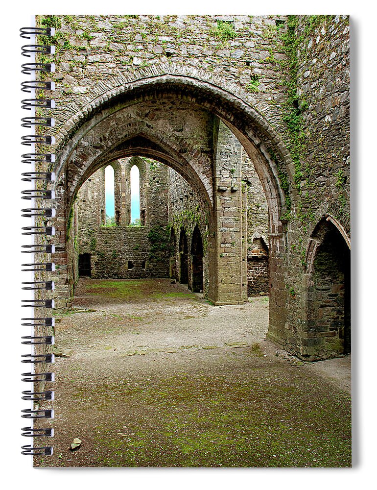 Dunbrody Abbey Spiral Notebook featuring the photograph Eyes of the Past - Dunbrody Abbey, County Wexford, Ireland by Denise Strahm