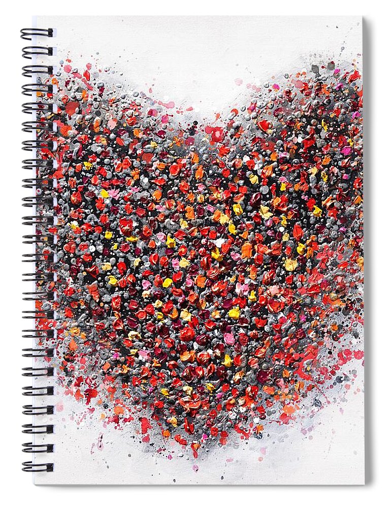Heart Spiral Notebook featuring the painting Passion by Amanda Dagg