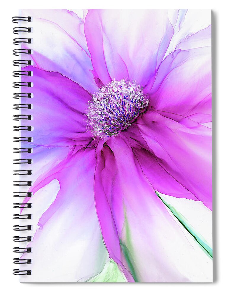 Flower Spiral Notebook featuring the painting Passion by Kimberly Deene Langlois
