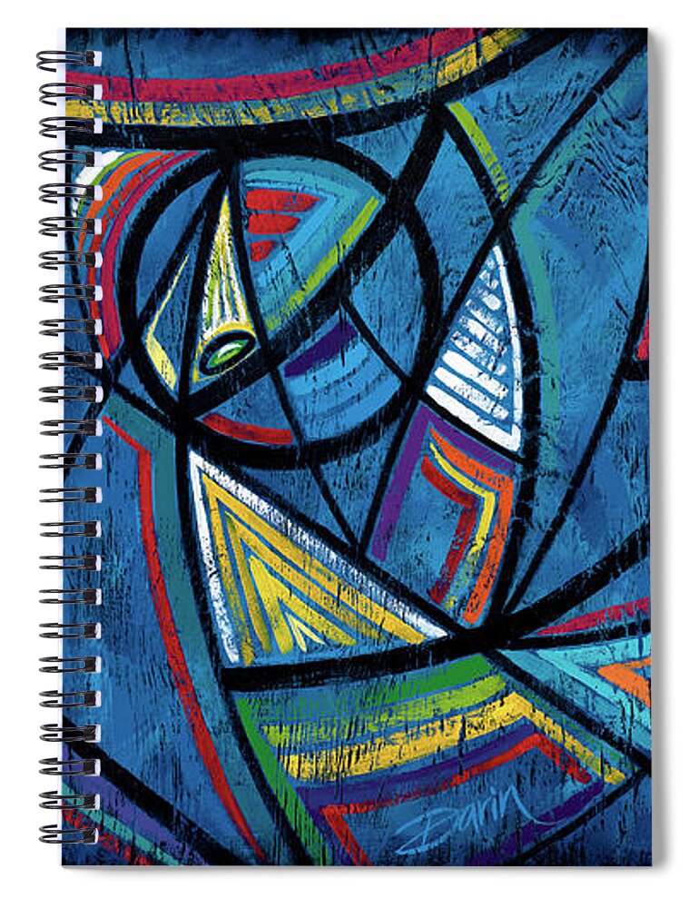 Passion Spiral Notebook featuring the painting PASSIONATE ARTS-whole by Darin Jones