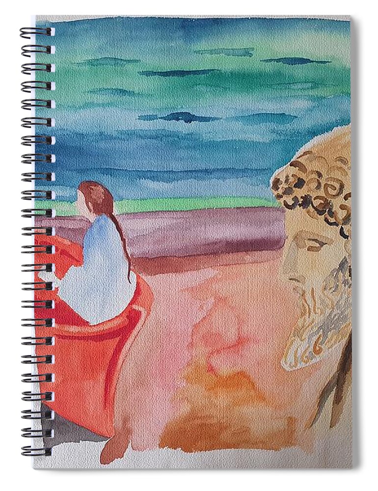 Masterpiece Paintings Spiral Notebook featuring the painting Past and Future by Enrico Garff