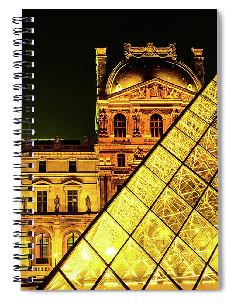 Louvre Spiral Notebook featuring the photograph Past And Present - Louvre Museum, Paris, France by Earth And Spirit