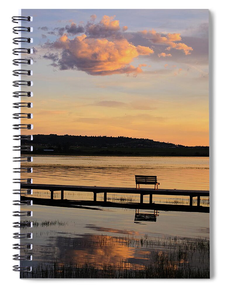 Montana Spiral Notebook featuring the photograph Pastel Flathead Sunset by Tara Krauss