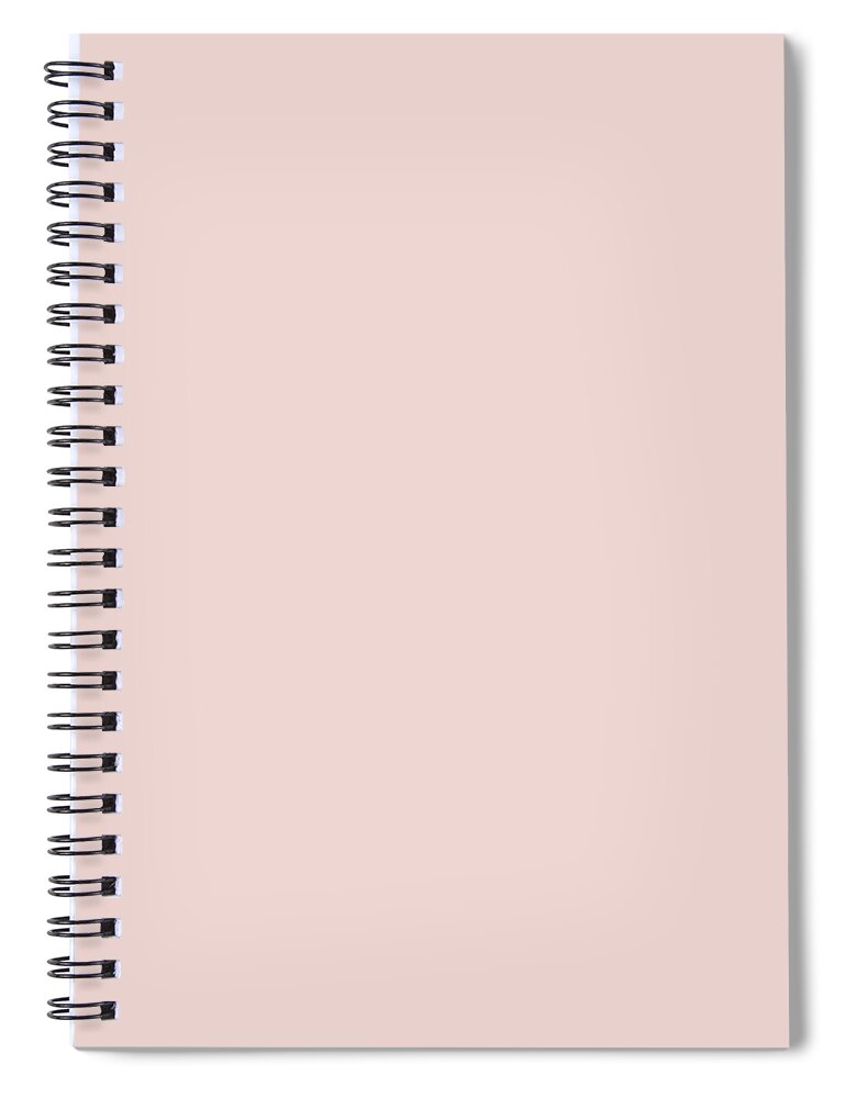 Pastel Spiral Notebook featuring the digital art Pastel Pink Solid Color Behr 2021 Color of the Year Accent Shade Cupcake Pink M160-1 by PIPA Fine Art - Simply Solid