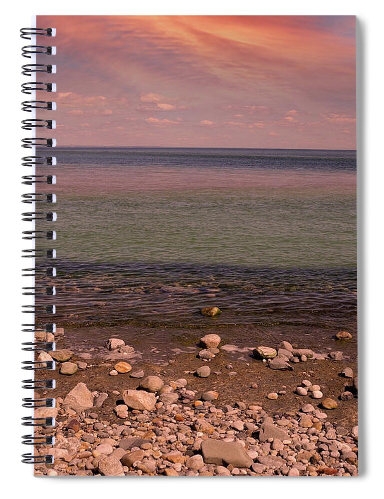 Beach Spiral Notebook featuring the photograph Pastel Twilight by Lynda Lehmann