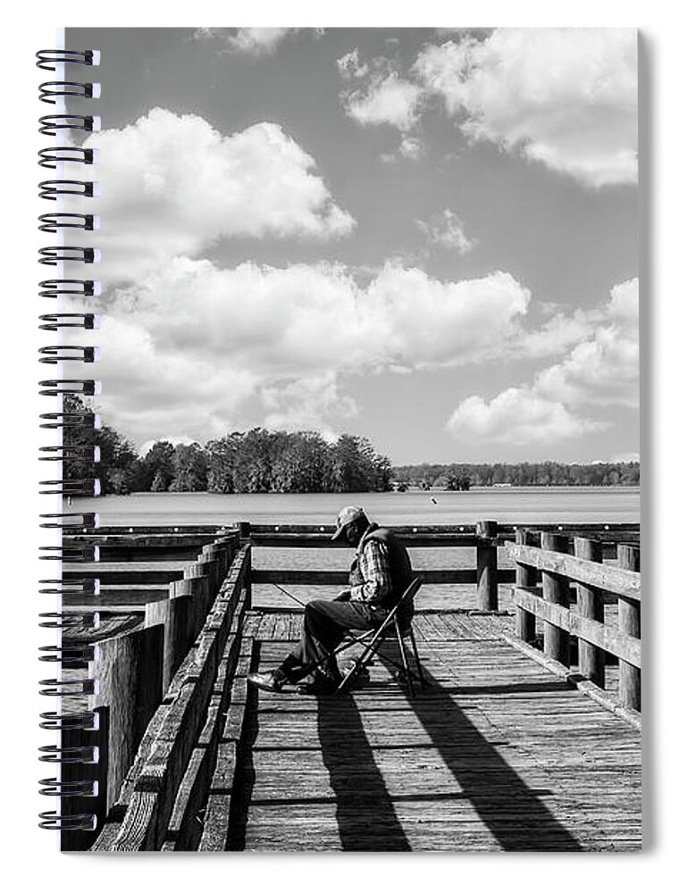 Fishing Spiral Notebook featuring the photograph Pastime by DB Hayes