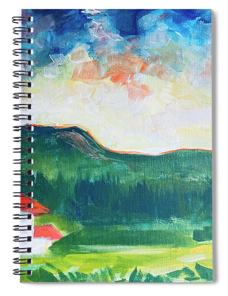 Sky Spiral Notebook featuring the painting Pasture Land, Ecuador by Suzanne Giuriati Cerny