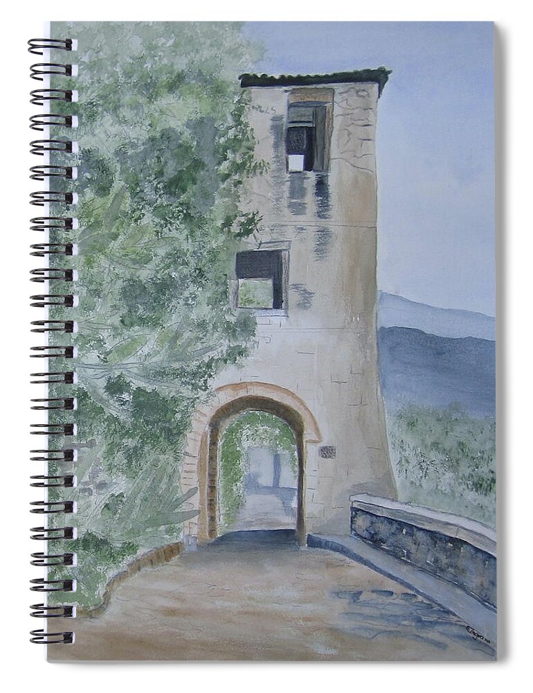 Country Spiral Notebook featuring the painting Path Way by Elvira Ingram