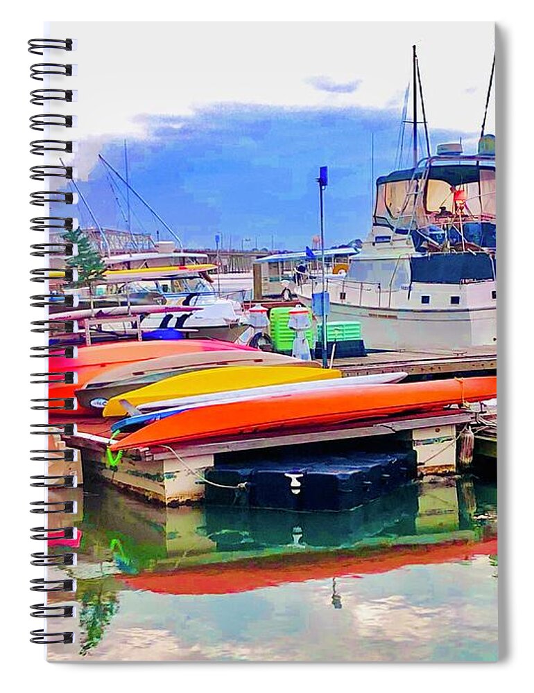 Kayak Spiral Notebook featuring the photograph Patiently Waiting 2 by Michael Stothard