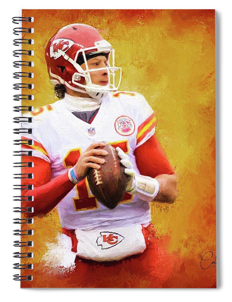 Patrick Mahomes - Kansas City Chiefs Spiral Notebook by Colleen