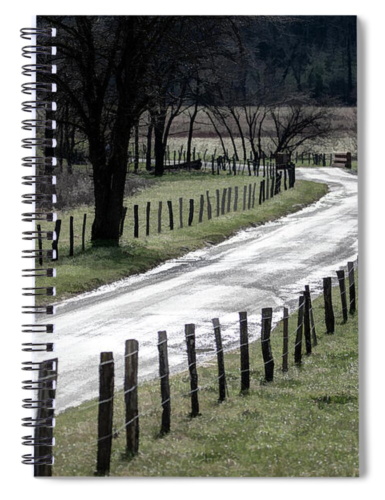 Cades Spiral Notebook featuring the photograph Patterns of Cades Cove by Douglas Wielfaert