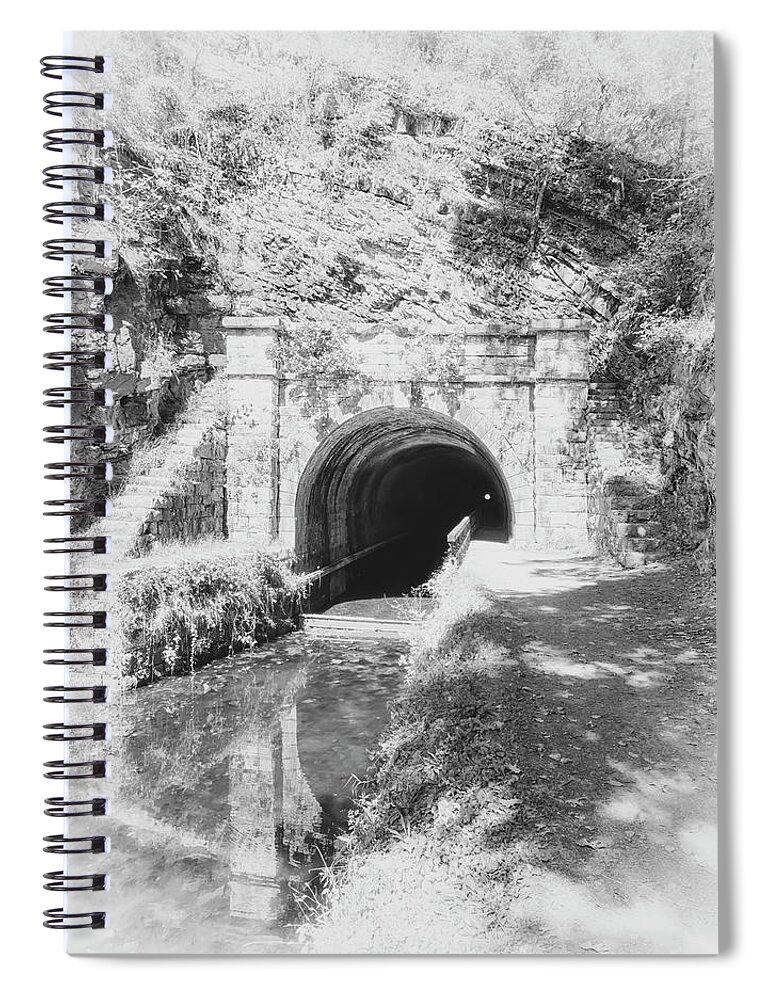 C&o Canal Spiral Notebook featuring the photograph Paw Paw Tunnel - C and O Canal by Susan Rissi Tregoning