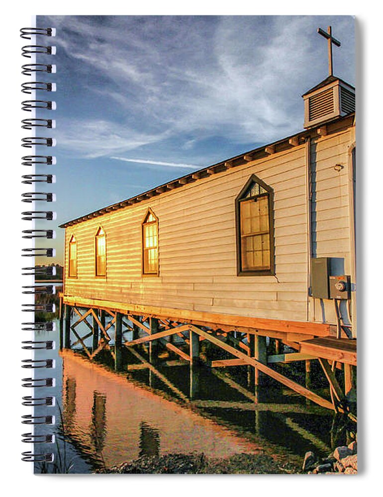 Chapel Spiral Notebook featuring the photograph Pawleys Island Chapel by Scott Moore