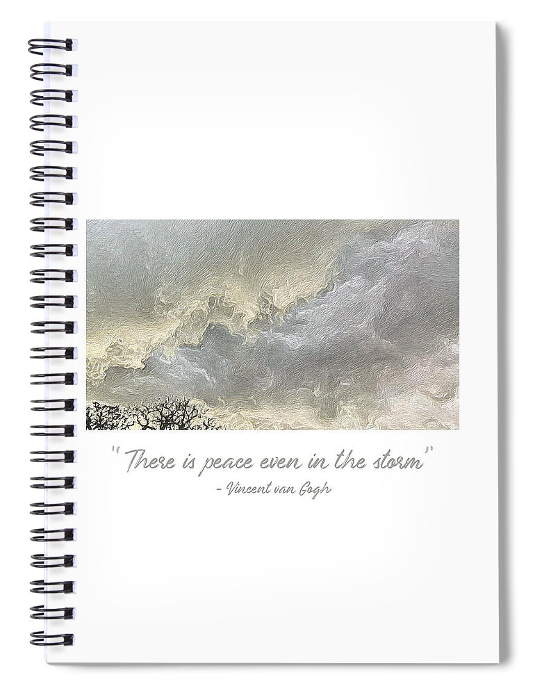 Peace Spiral Notebook featuring the digital art Peace in the Storm by Randi Kuhne