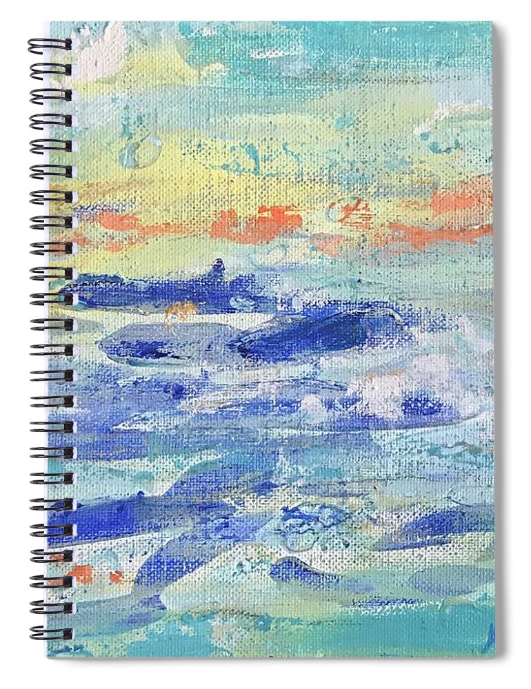 Beach Spiral Notebook featuring the painting Peaceful Afternoon by Medge Jaspan