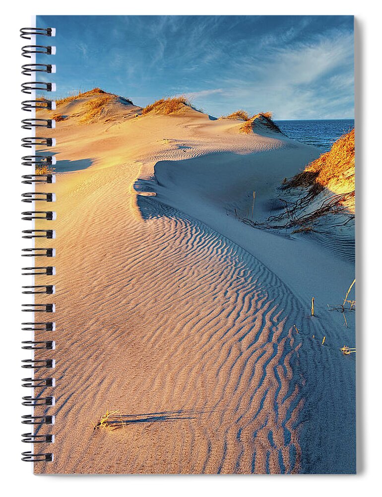 North Carolina Spiral Notebook featuring the photograph Peaceful Dune Sunset by Dan Carmichael
