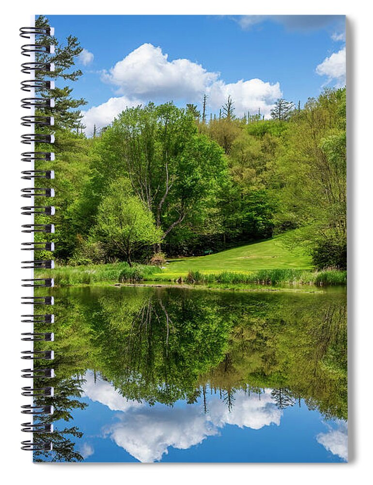 Lake Spiral Notebook featuring the photograph Peaceful Lake at Banner Elk by Shelia Hunt