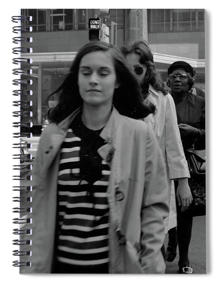Atlanta Spiral Notebook featuring the photograph Peachtree Street, Atlanta 1974 by John Simmons
