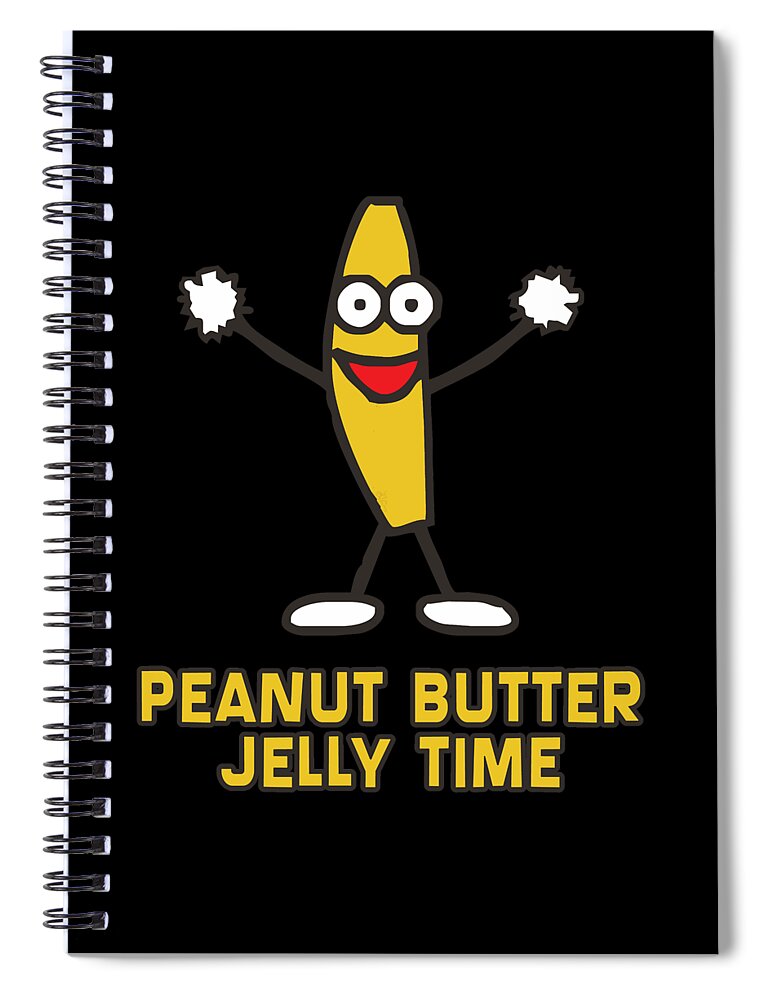 Funny Spiral Notebook featuring the digital art Peanut Butter Jelly Time by Flippin Sweet Gear