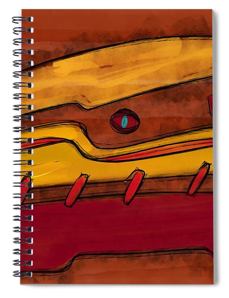  Spiral Notebook featuring the digital art Pearloid by Ljev Rjadcenko