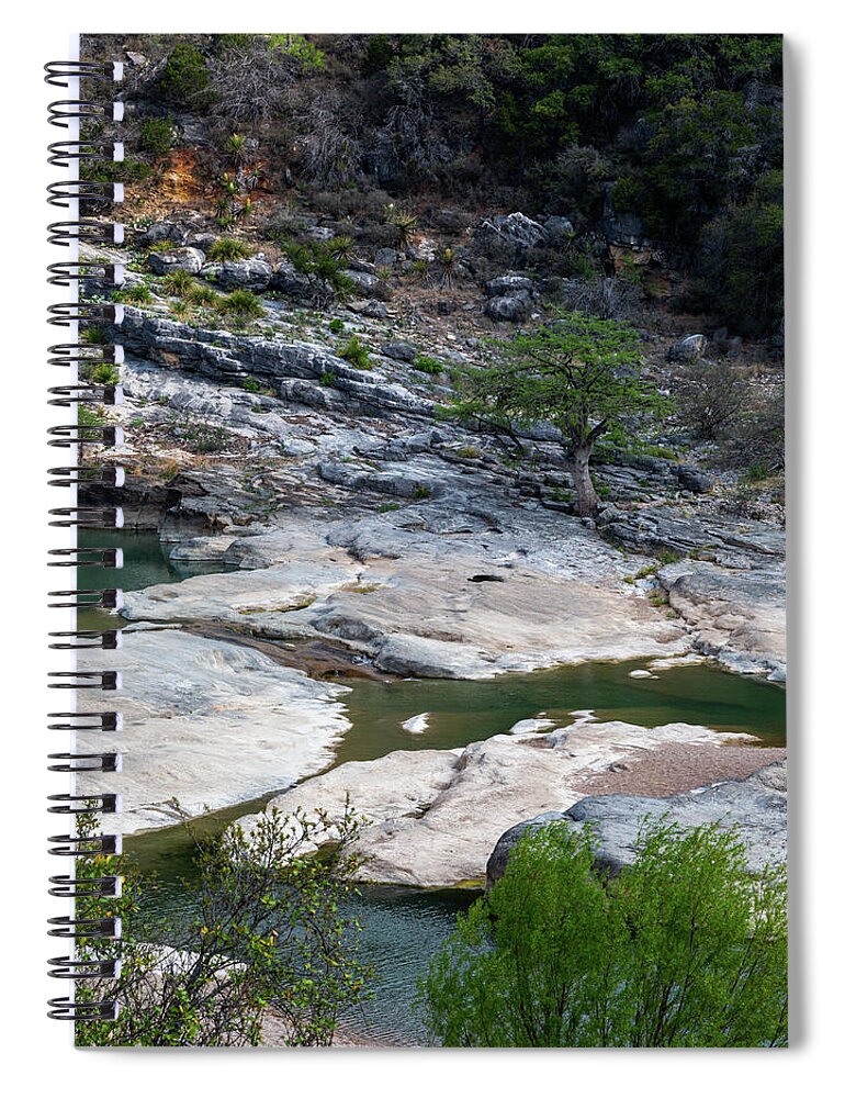 Pedernales Falls Spiral Notebook featuring the photograph Pedernales Falls by Mike Schaffner