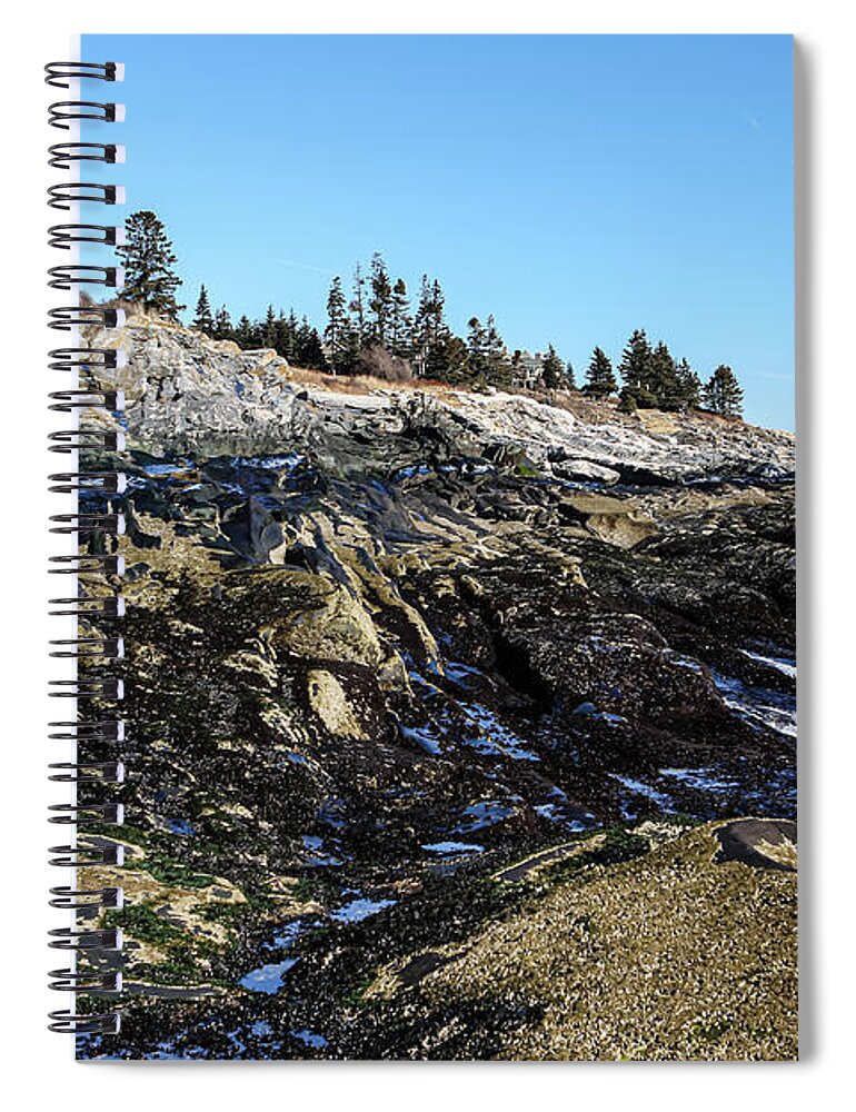 Pemaquid Point Light Spiral Notebook featuring the photograph Pemaquid Point Light by George Kenhan