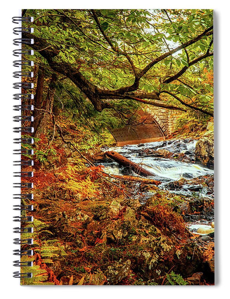 Pemigewasset River Spiral Notebook featuring the photograph pemigewasset river in NH 6 by Lilia S