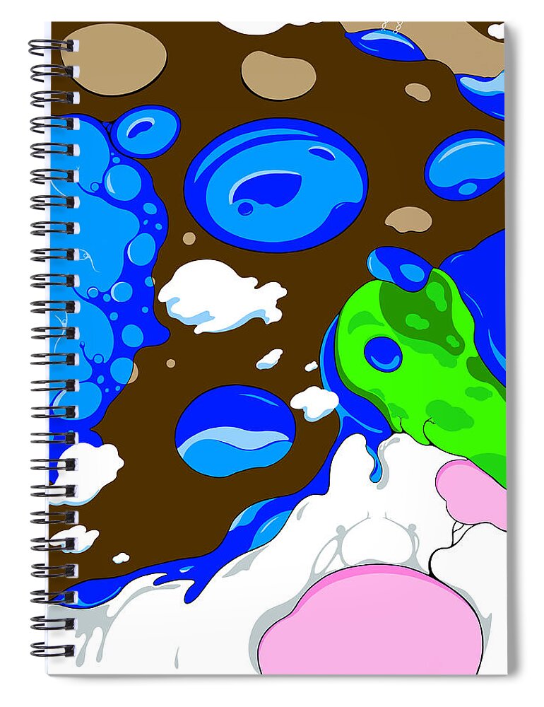 Pandemic Spiral Notebook featuring the digital art Pendemic by Craig Tilley