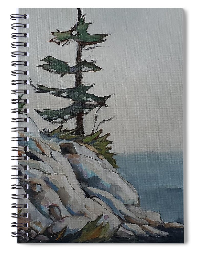 Landscape Spiral Notebook featuring the painting Pensive by Sheila Romard