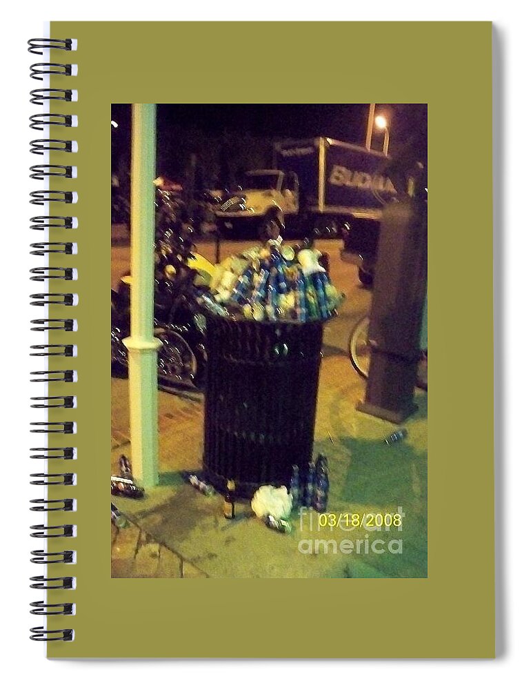 Trash Spiral Notebook featuring the photograph People do try by Nancy Graham