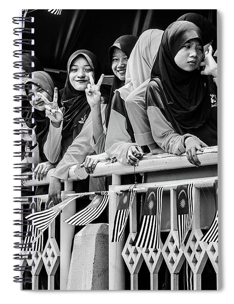 People Spiral Notebook featuring the photograph People of Malaka 05 by Werner Padarin