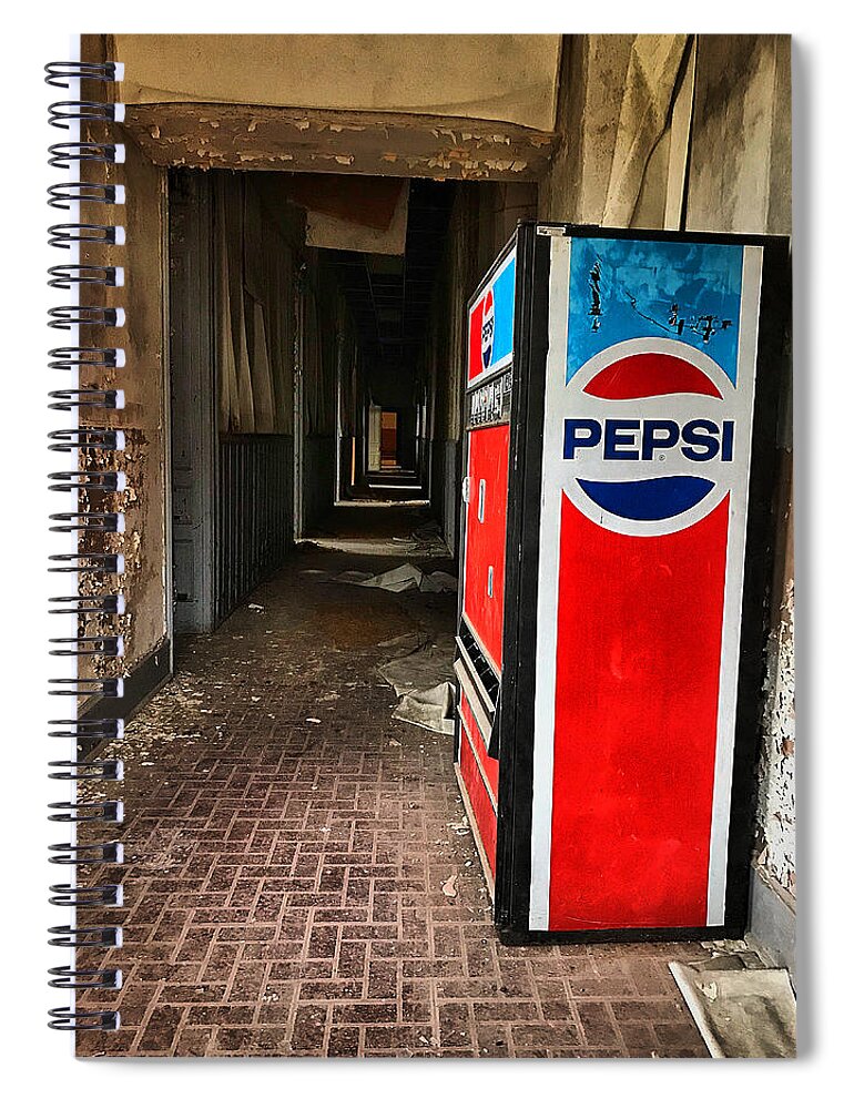  Spiral Notebook featuring the photograph Pepsi by Stephen Dorton
