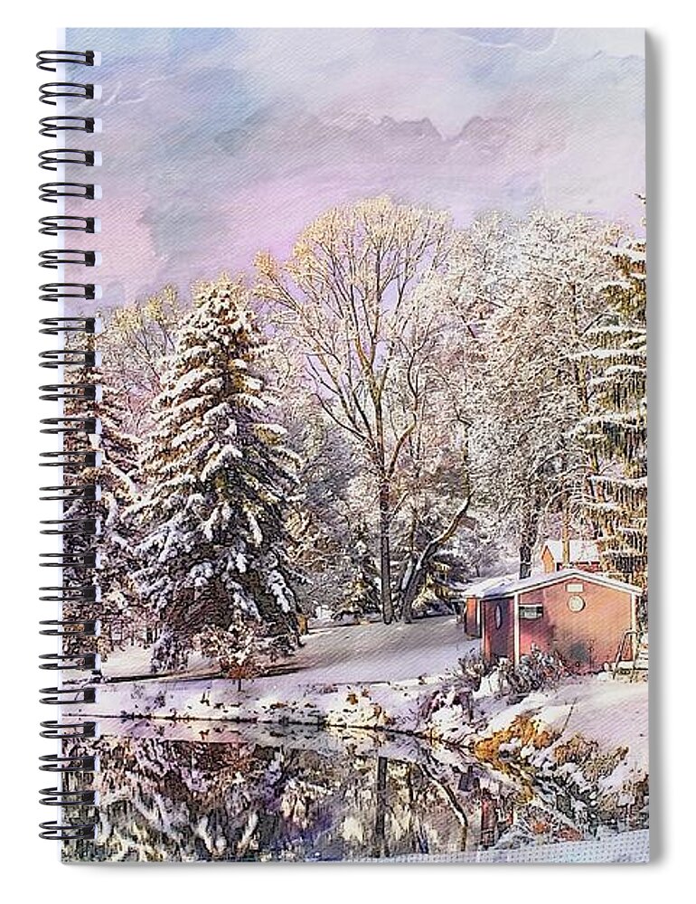 Winter Spiral Notebook featuring the photograph Perfect Winter Scene by Marcia Lee Jones