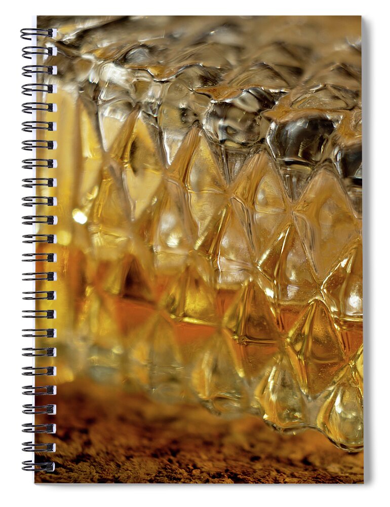 Perfume Spiral Notebook featuring the photograph Perfume Bottle on Cork by Rolf Bertram
