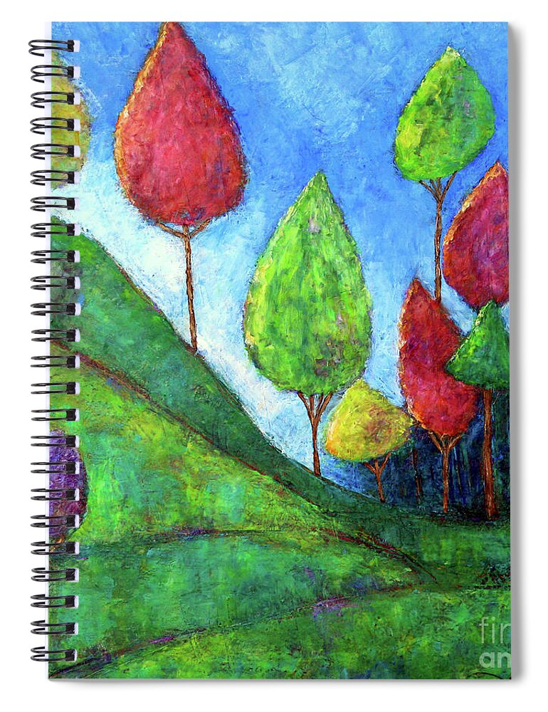 Oil Painting Spiral Notebook featuring the painting Periphery by Winona's Sunshyne