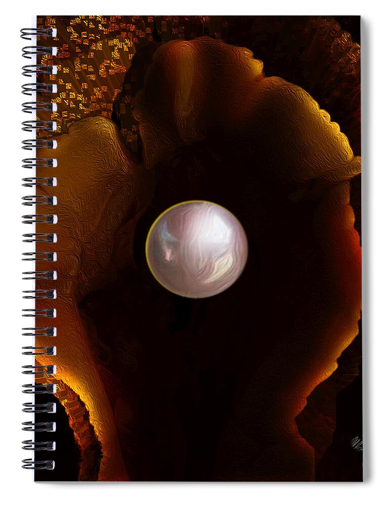 Perle En Fleur Spiral Notebook featuring the digital art Perle en Fleur 8 by Aldane Wynter