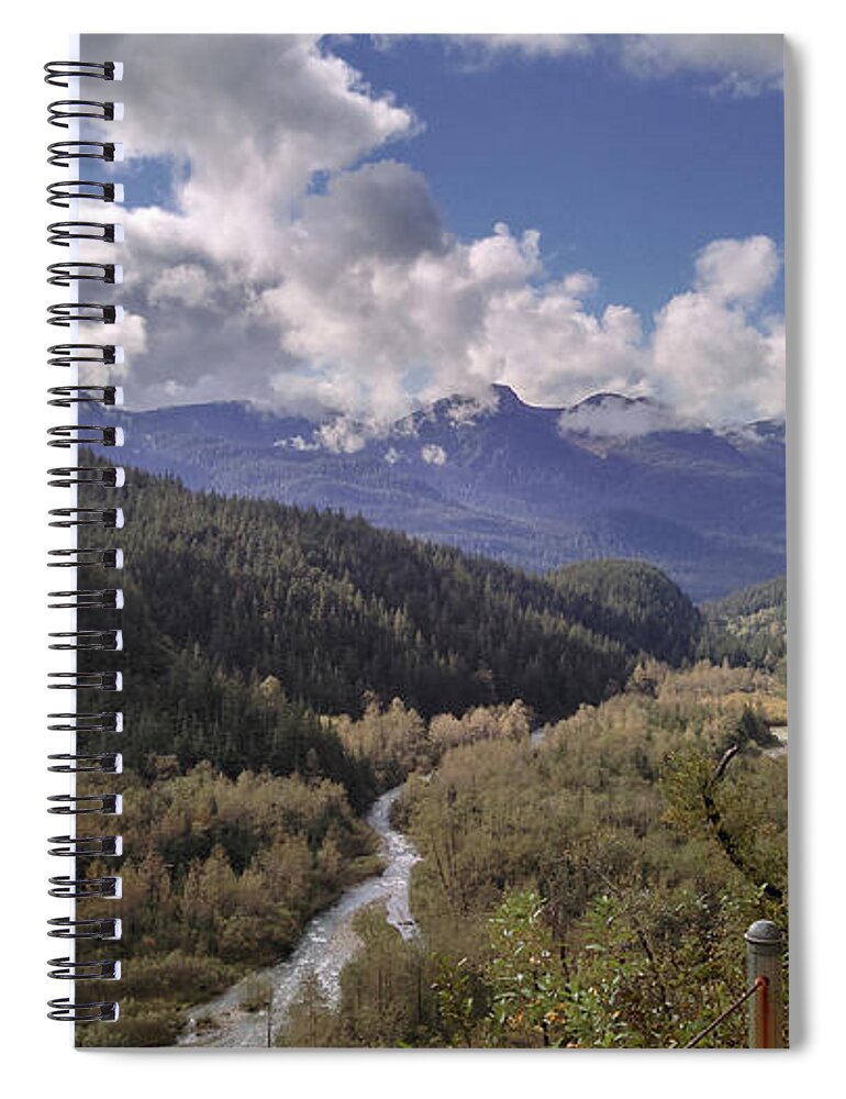 #alaska #juneau #ak #cruise #tours #vacation #peaceful #perseverance #clouds #cloudy #hiking Spiral Notebook featuring the photograph Perseverence by Charles Vice