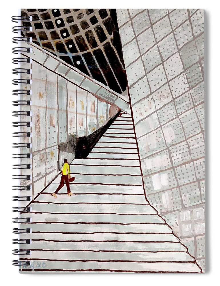 Drip Paintings Spiral Notebook featuring the painting Perspective by Anand Swaroop Manchiraju