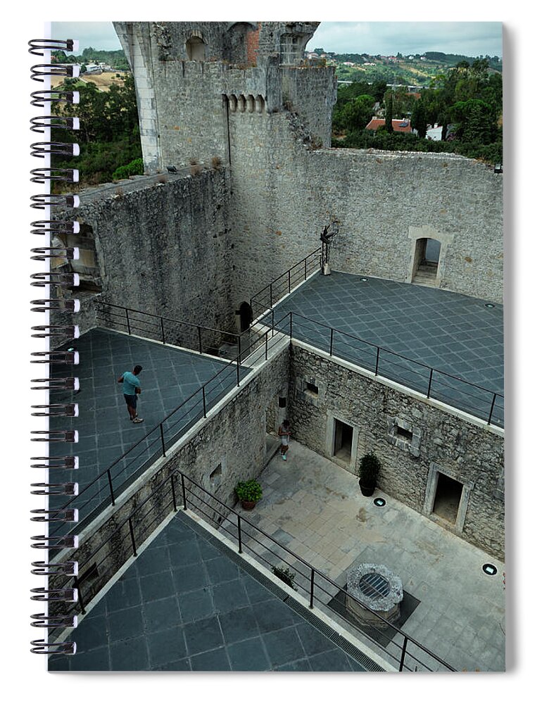 Porto-de-mos Spiral Notebook featuring the photograph Perspective in Porto De Mos Castle by Angelo DeVal
