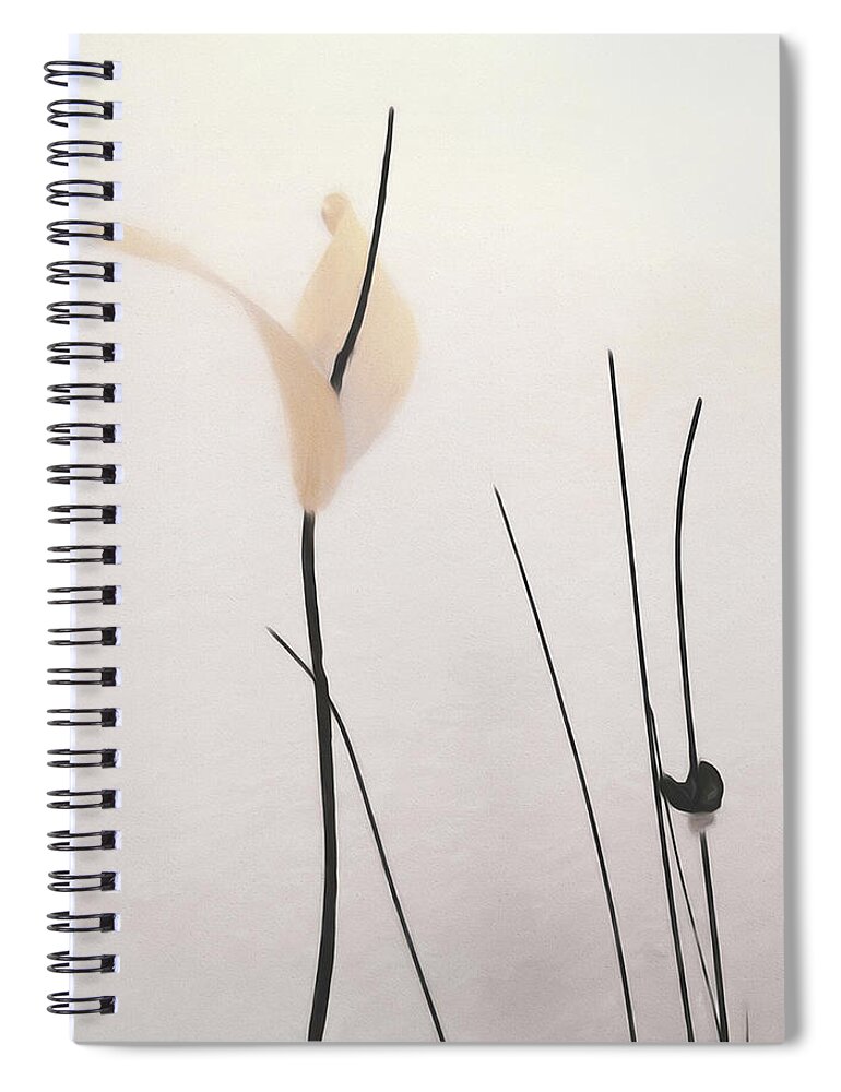 Petals And Stems Spiral Notebook featuring the painting Petals And Stems by Kandy Hurley