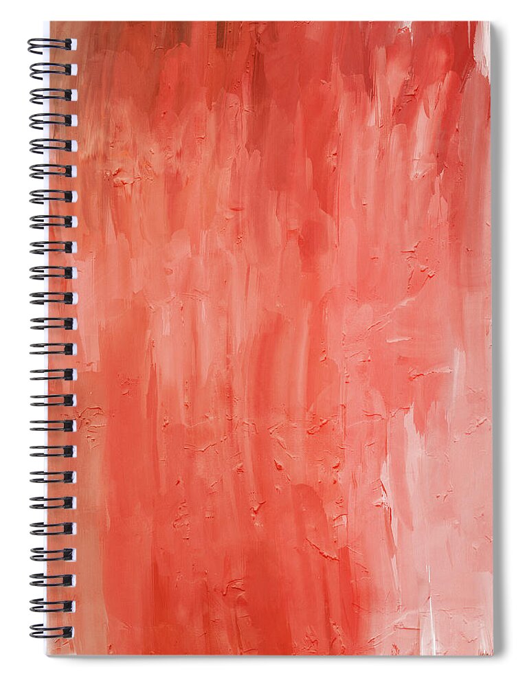 Abstract Spiral Notebook featuring the mixed media Petals- Art by Linda Woods by Linda Woods