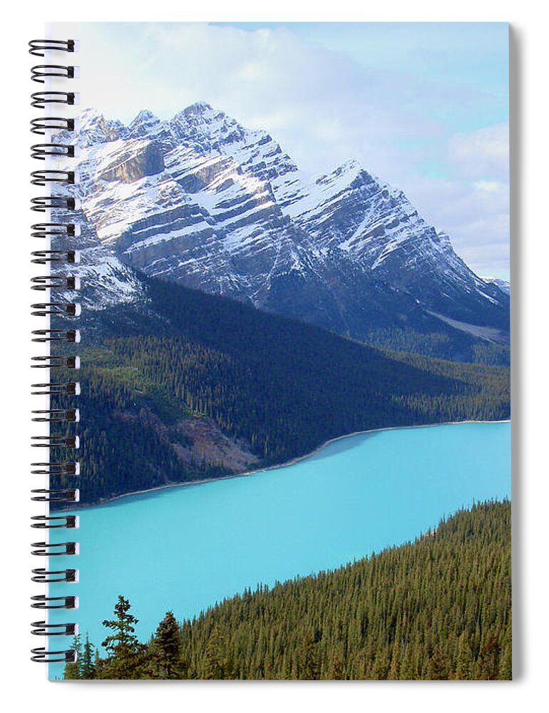 Lake Louise Spiral Notebook featuring the photograph Peyto Lake by Wilko van de Kamp Fine Photo Art