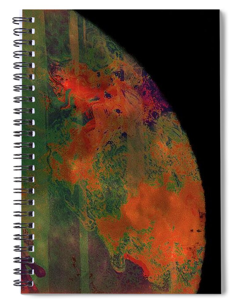 Abstract Spiral Notebook featuring the photograph Phases Of The Moon #2 by Marcia Lee Jones