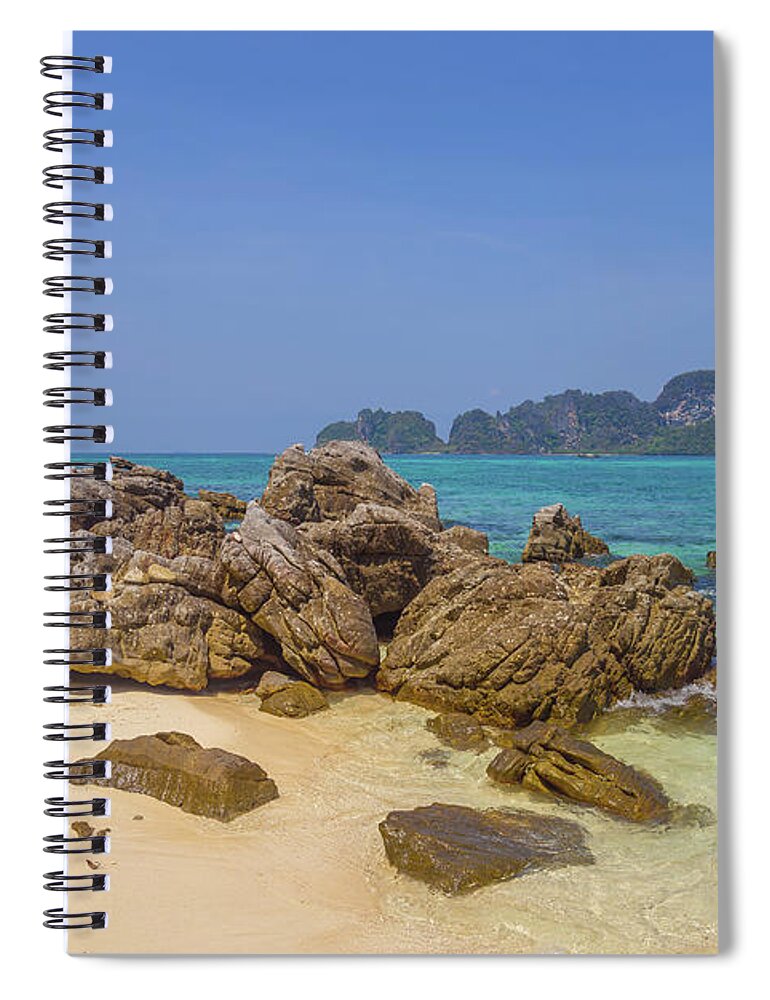 Amazing Spiral Notebook featuring the photograph Phi Phi Islands Beach Thailand by Scott McGuire