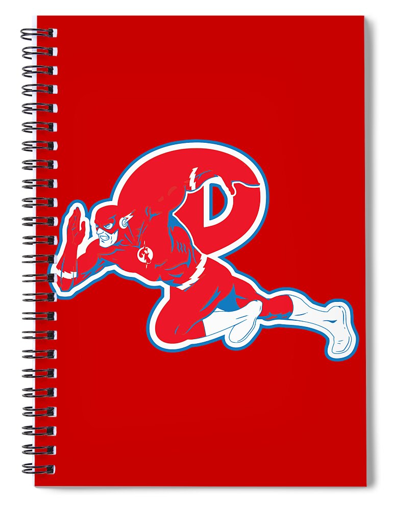 Philadelphia Phillies Spiral Notebook featuring the drawing Philadelphia Flash Phillies by Huyen Vu